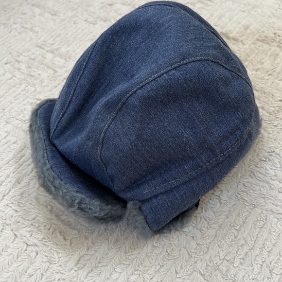 United Hatters, Cap, and Millinery Workers vintage denim trapper hat, X-Large - Picture 15 of 16